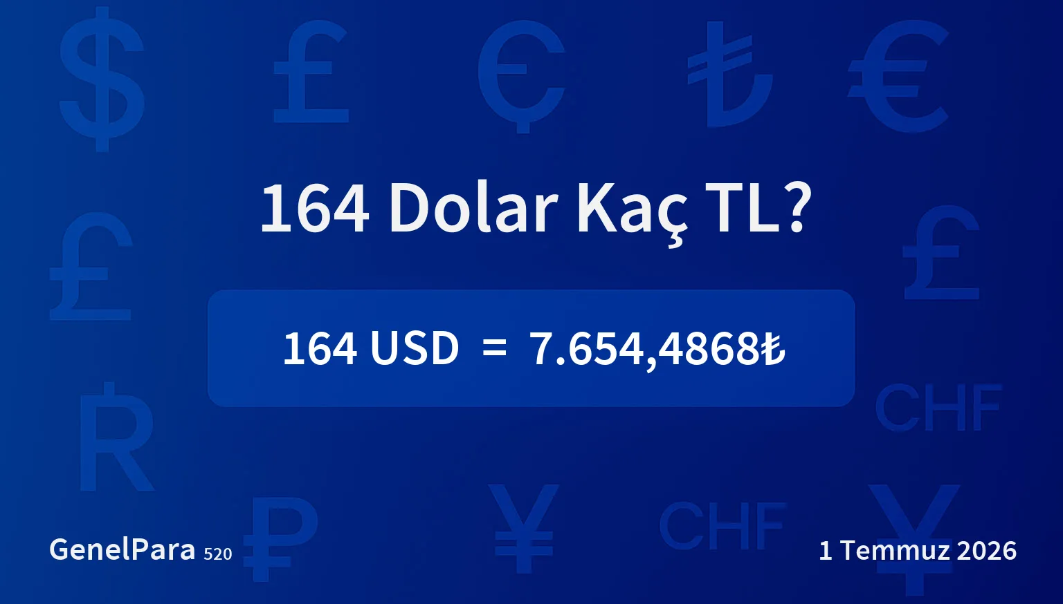 164.32 Dolar Kaç TL?