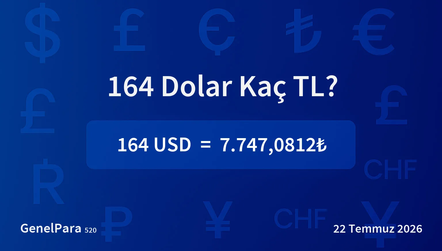 163.59 Dolar Kaç TL?