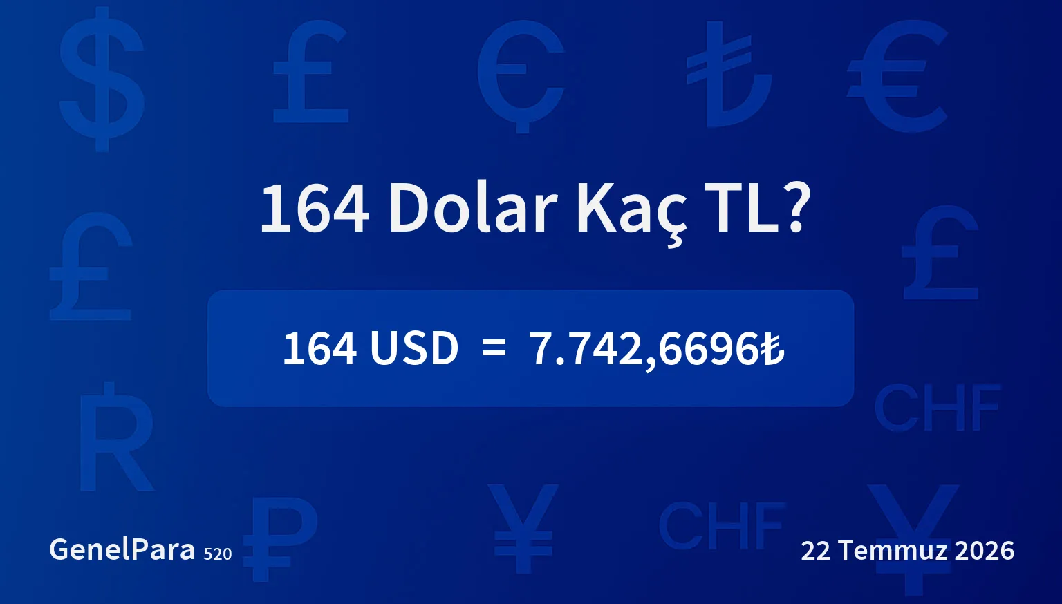 164.09 Dolar Kaç TL?