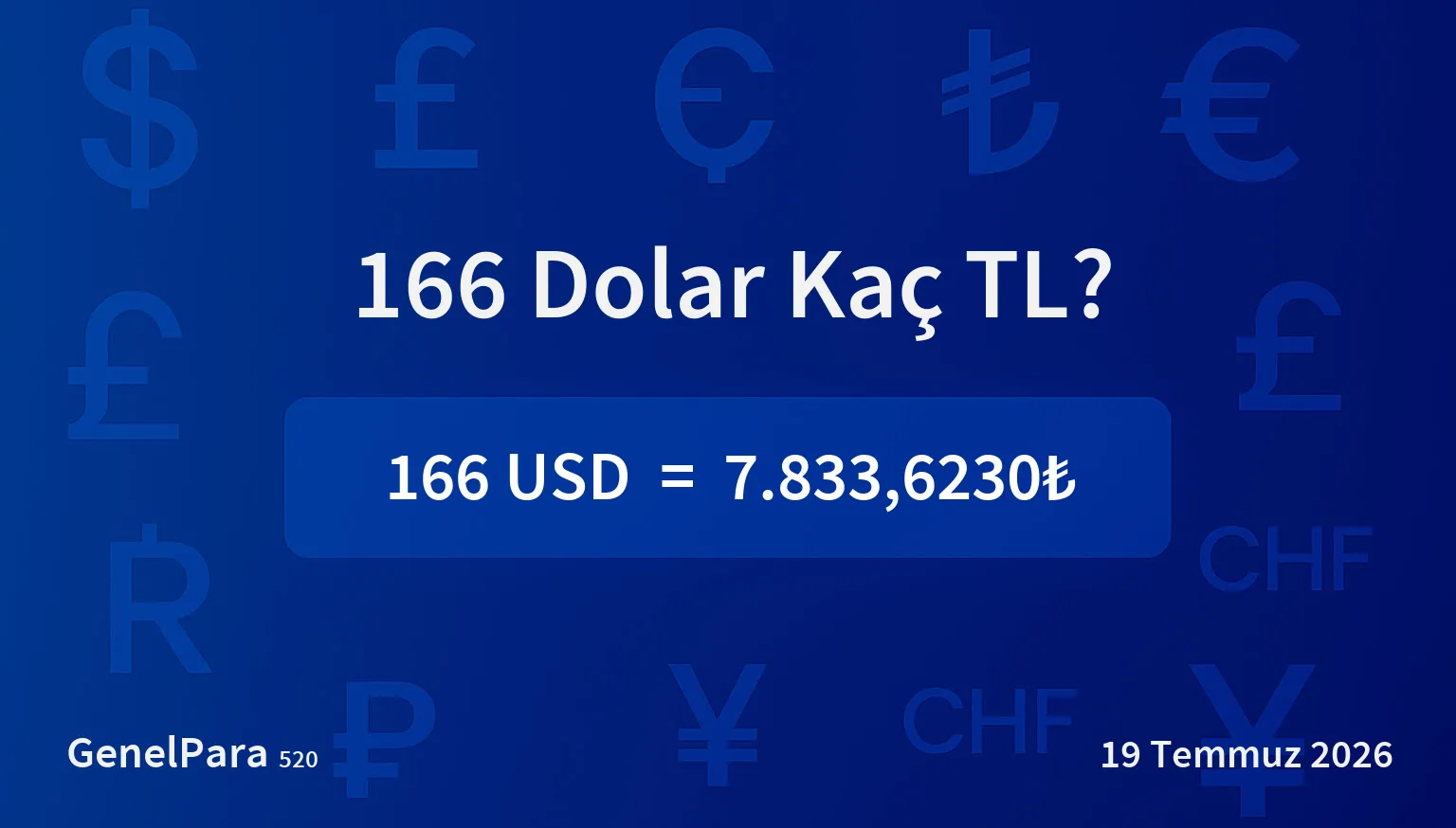 166.10 Dolar Kaç TL?