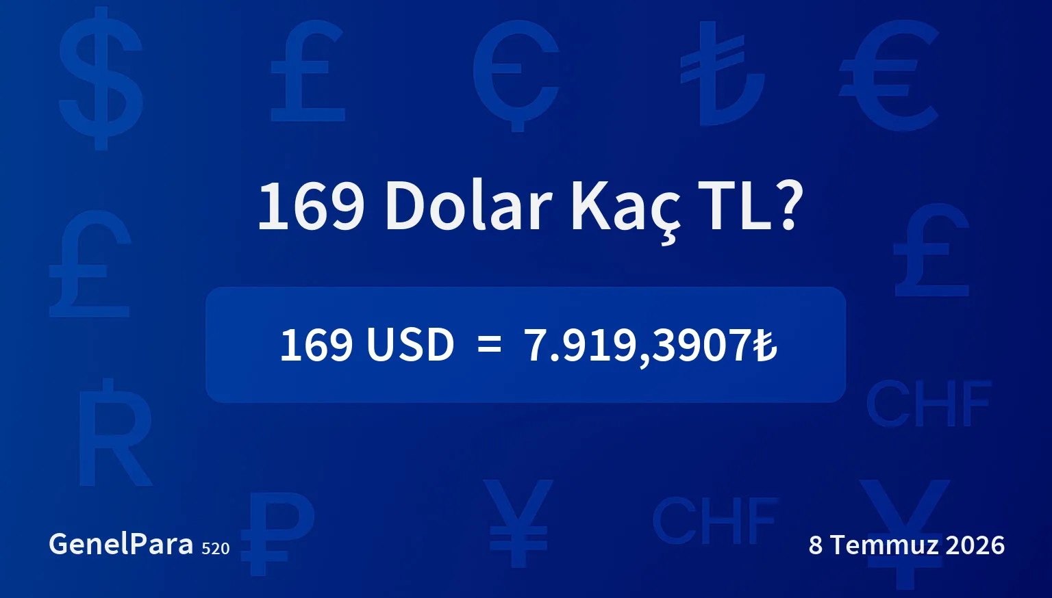 168.63 Dolar Kaç TL?
