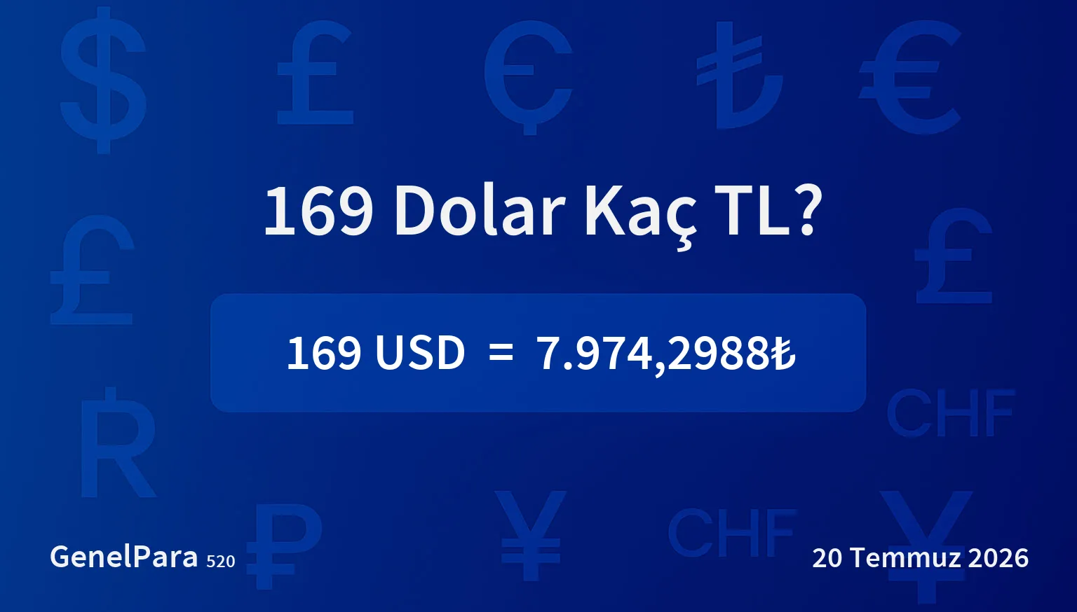 169.38 Dolar Kaç TL?