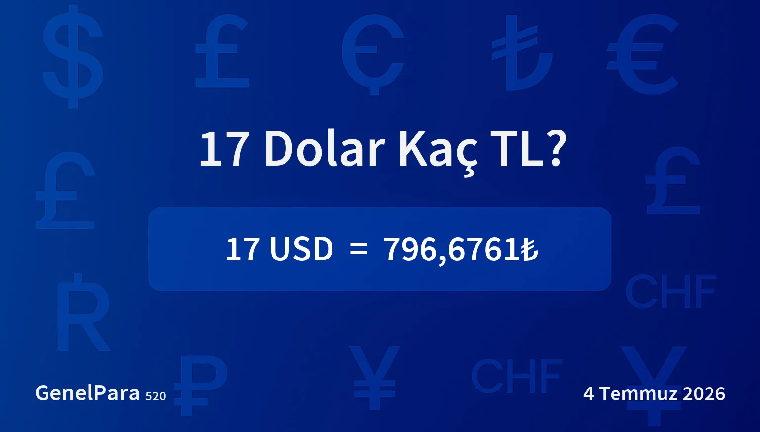 16.92 Dolar Kaç TL?
