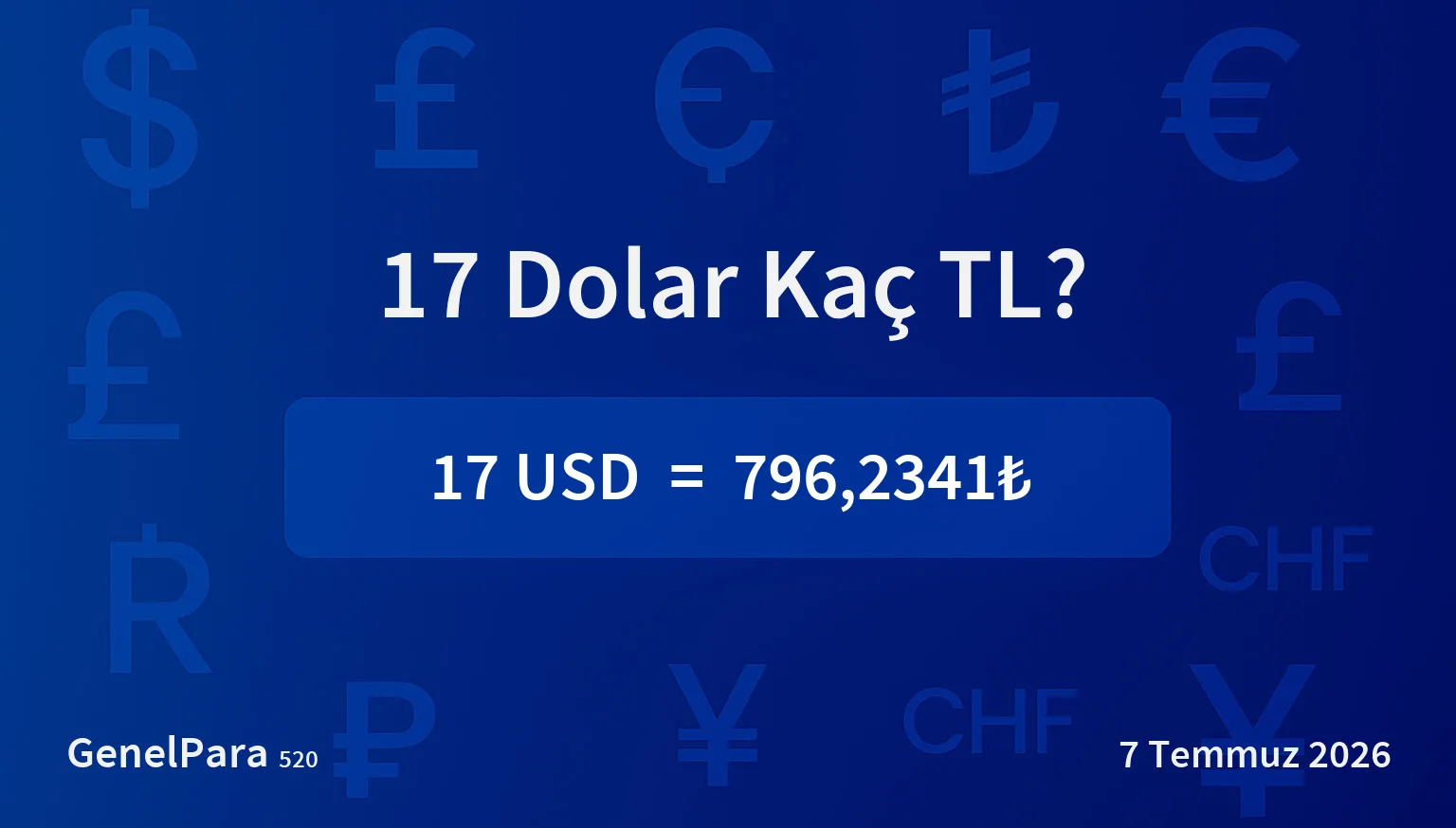 16.81 Dolar Kaç TL?