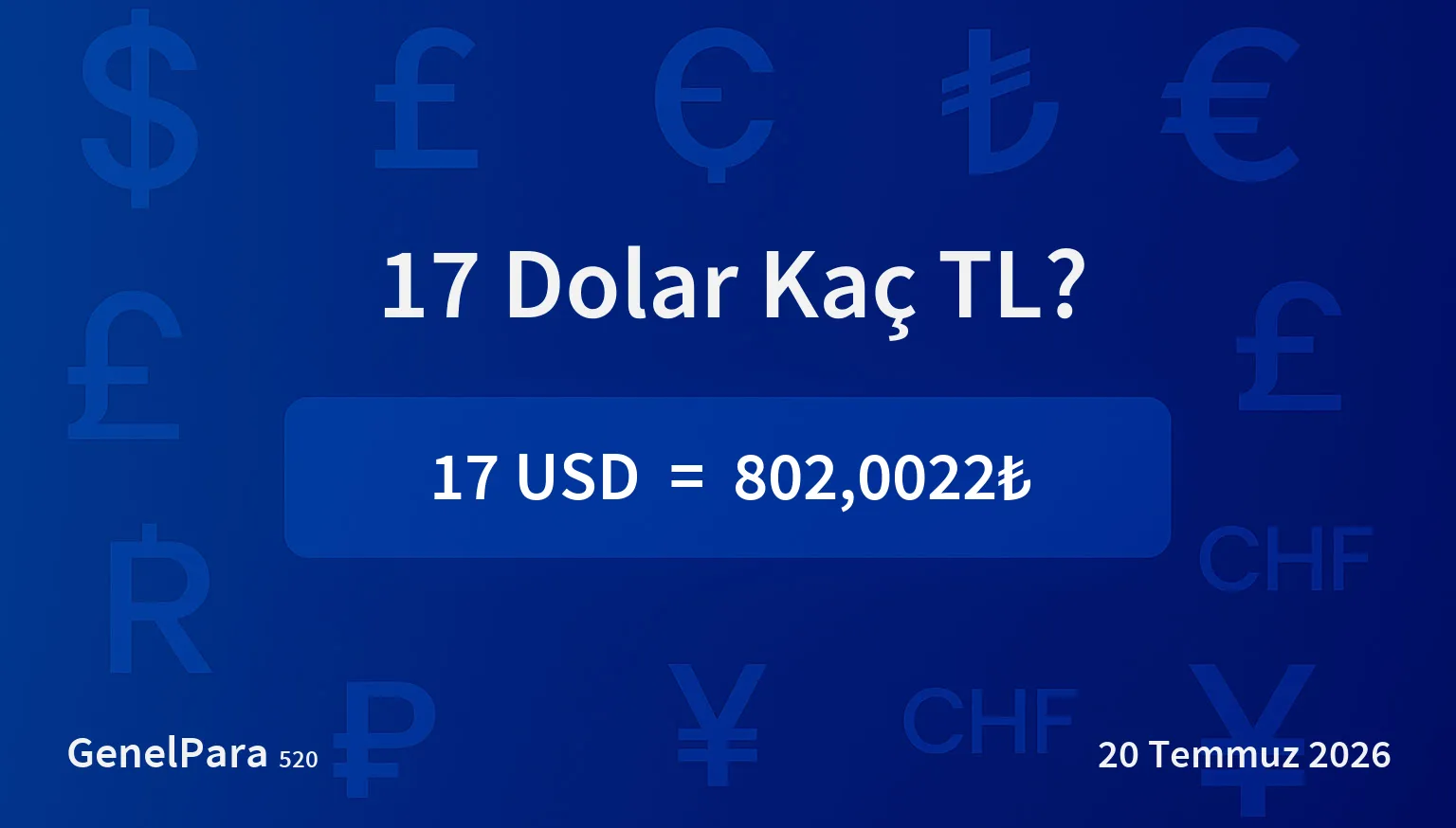 17.45 Dolar Kaç TL?