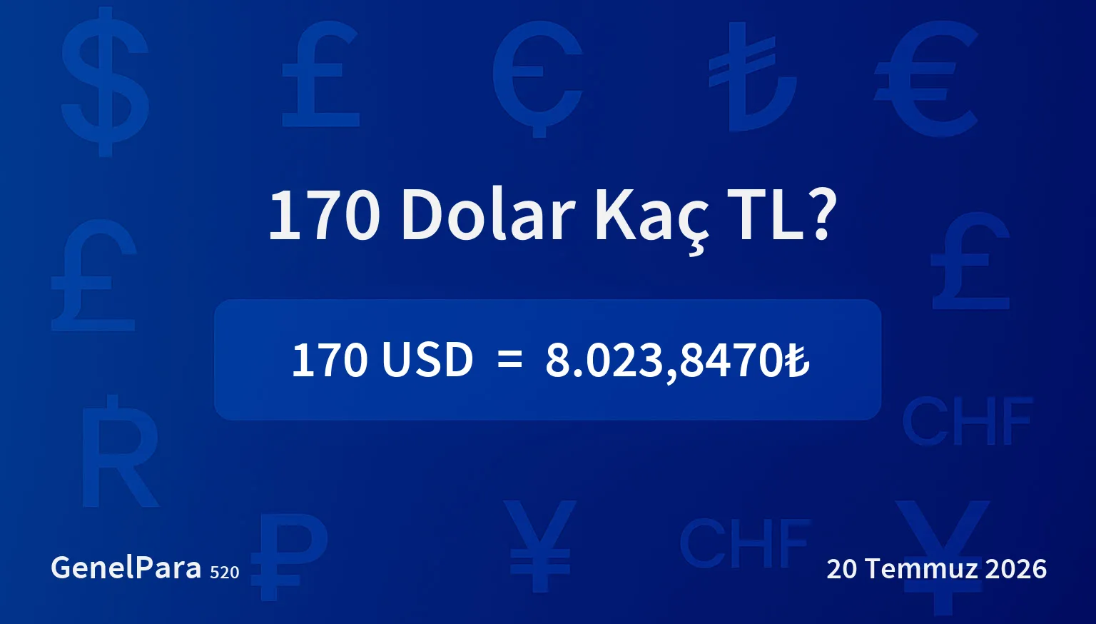 169.86 Dolar Kaç TL?