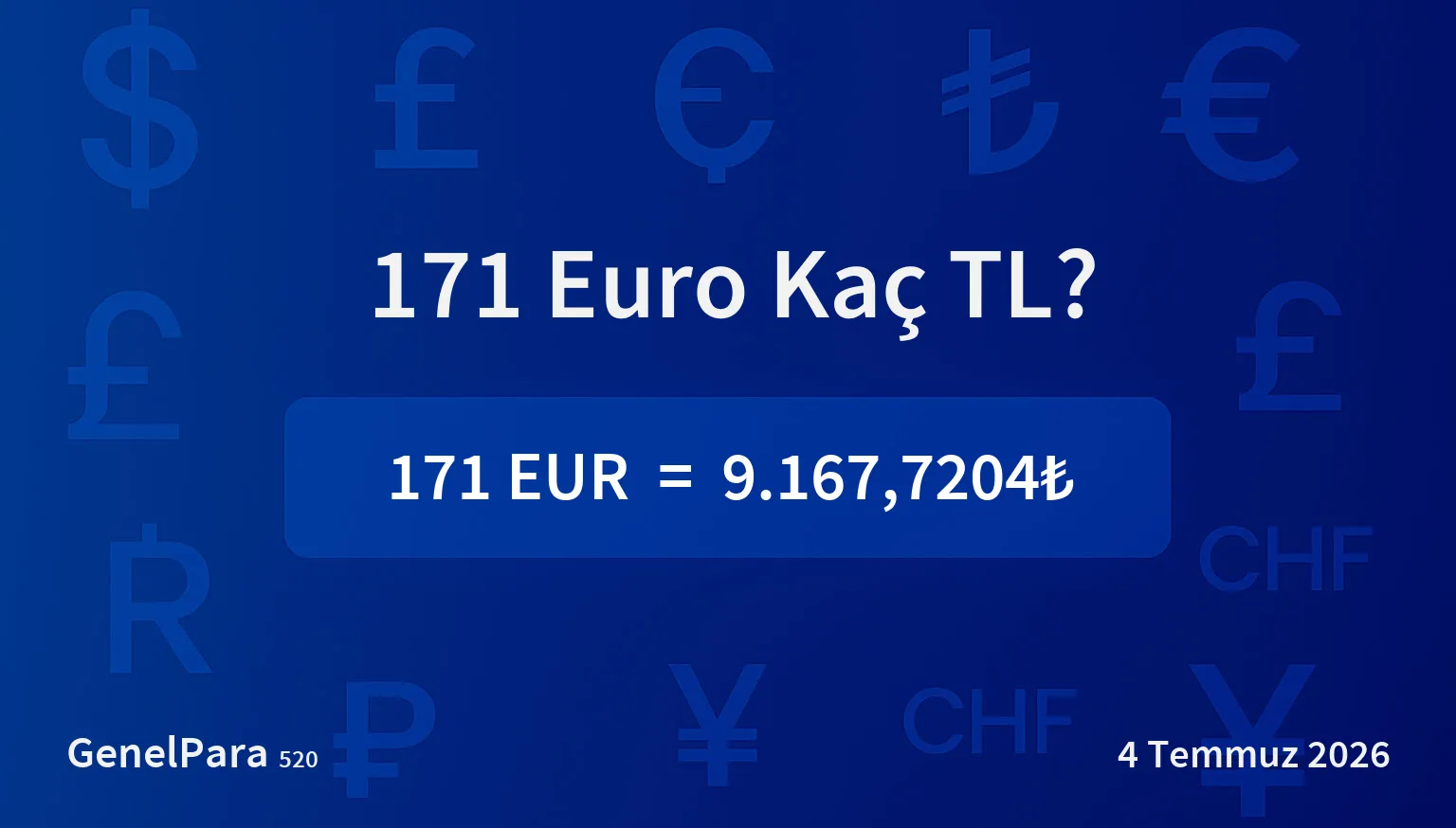170.58 Euro Kaç TL?