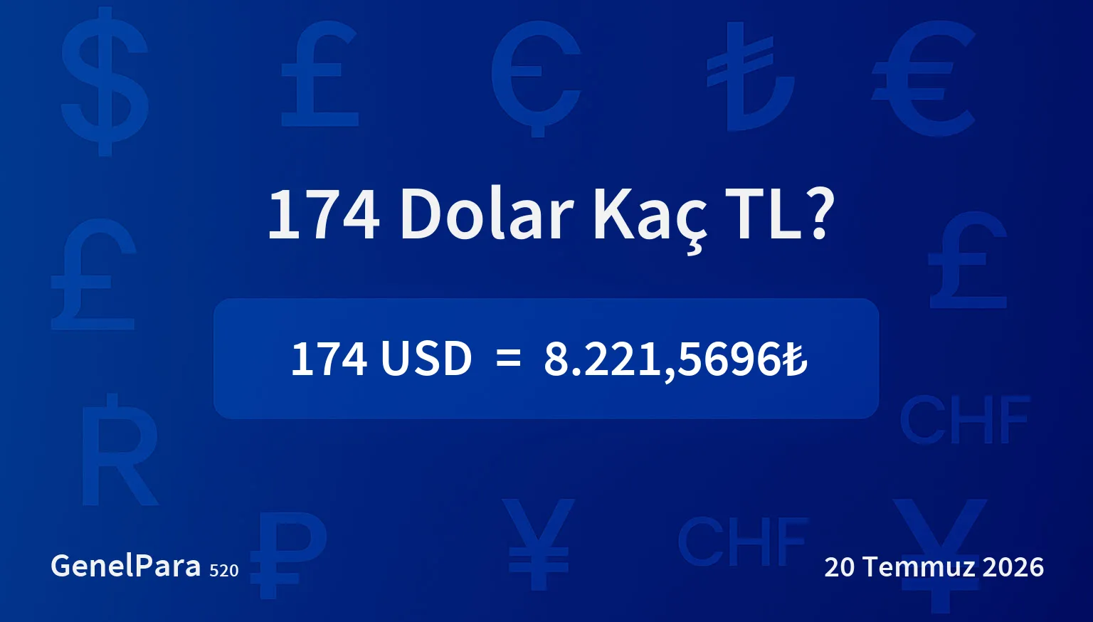 174.23 Dolar Kaç TL?
