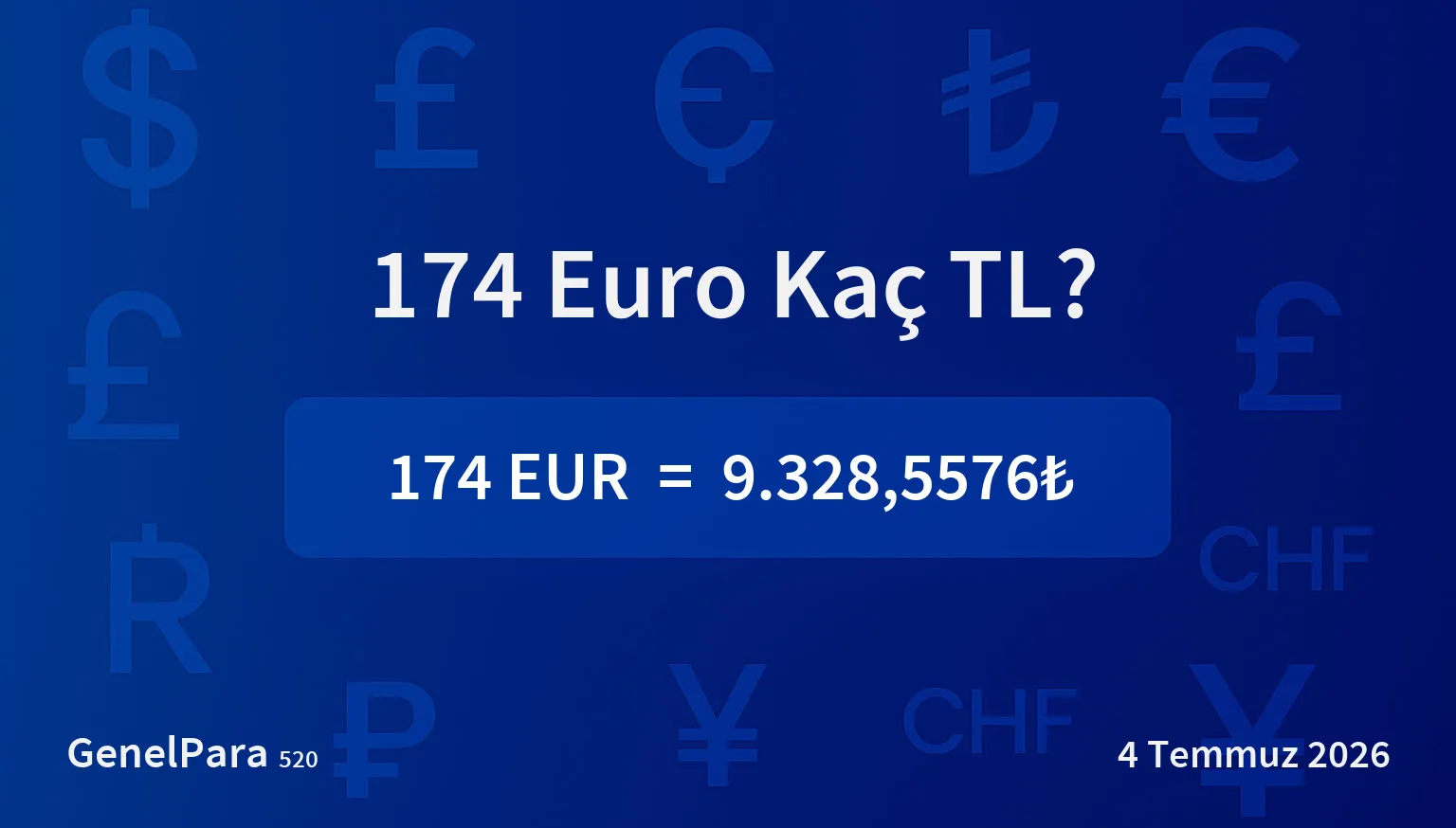 173.72 Euro Kaç TL?