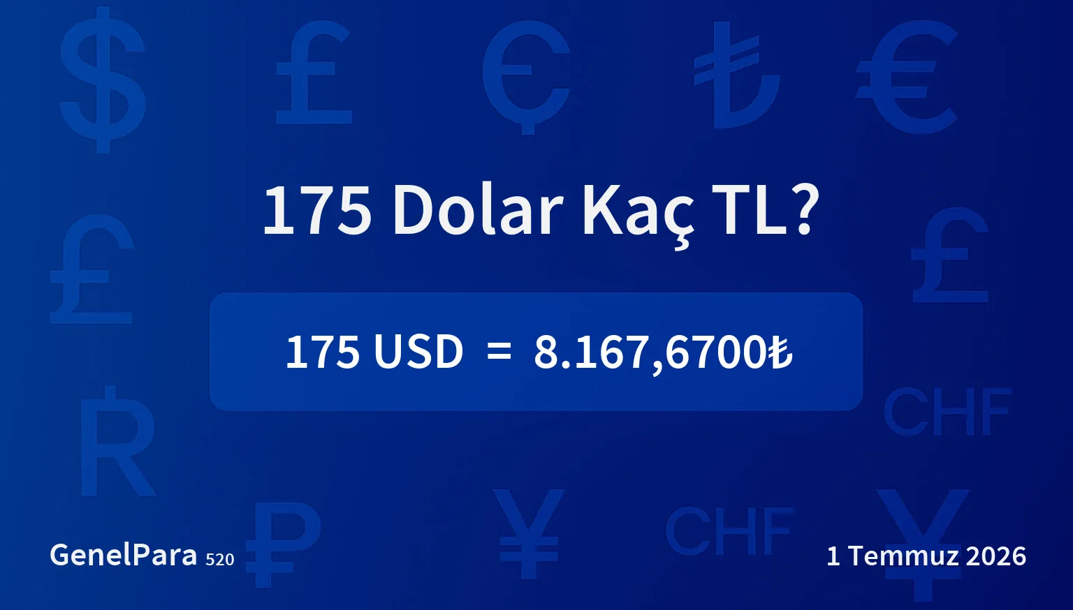 175 Dolar Kaç TL?