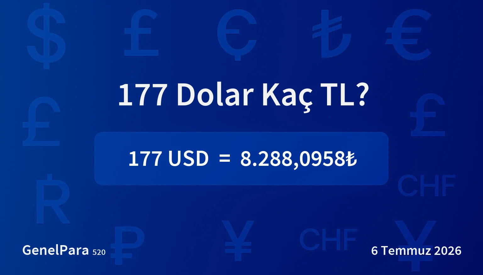 177 Dolar Kaç TL?