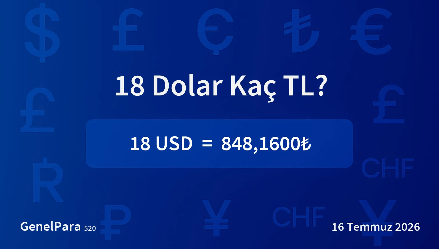 18.22 Dolar Kaç TL?