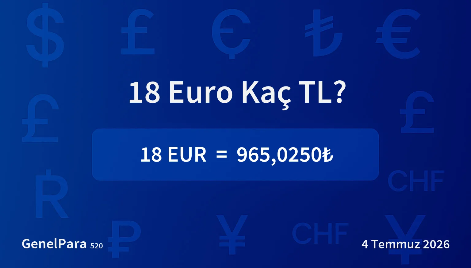 18 Euro Kaç TL?