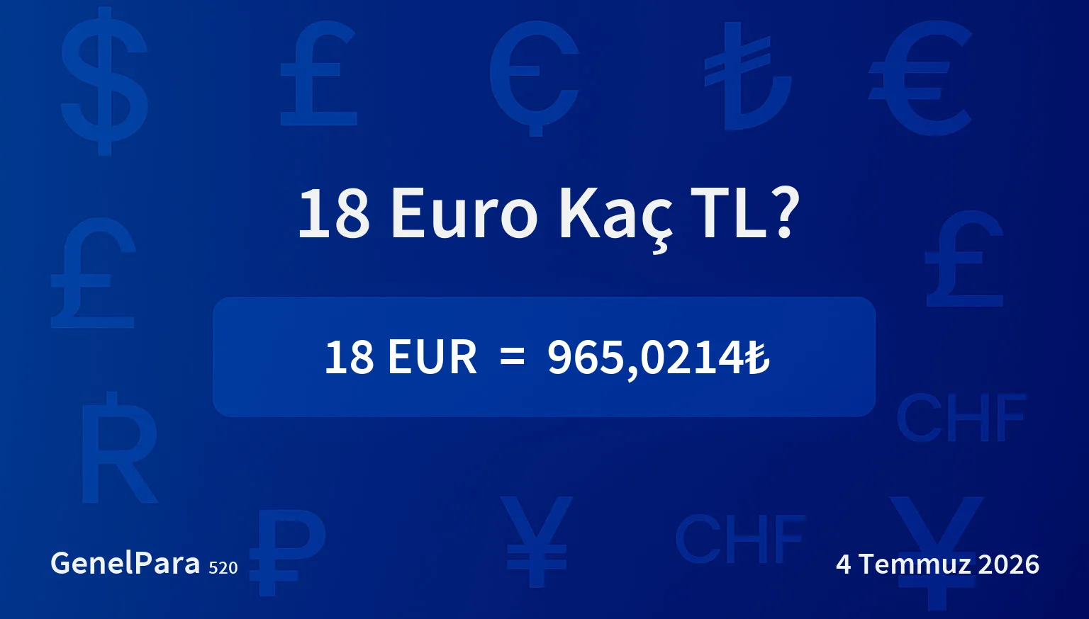 18.13 Euro Kaç TL?