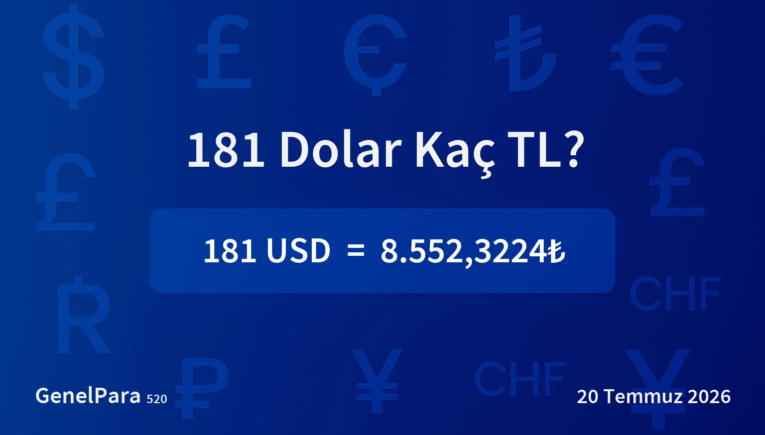 180.52 Dolar Kaç TL?