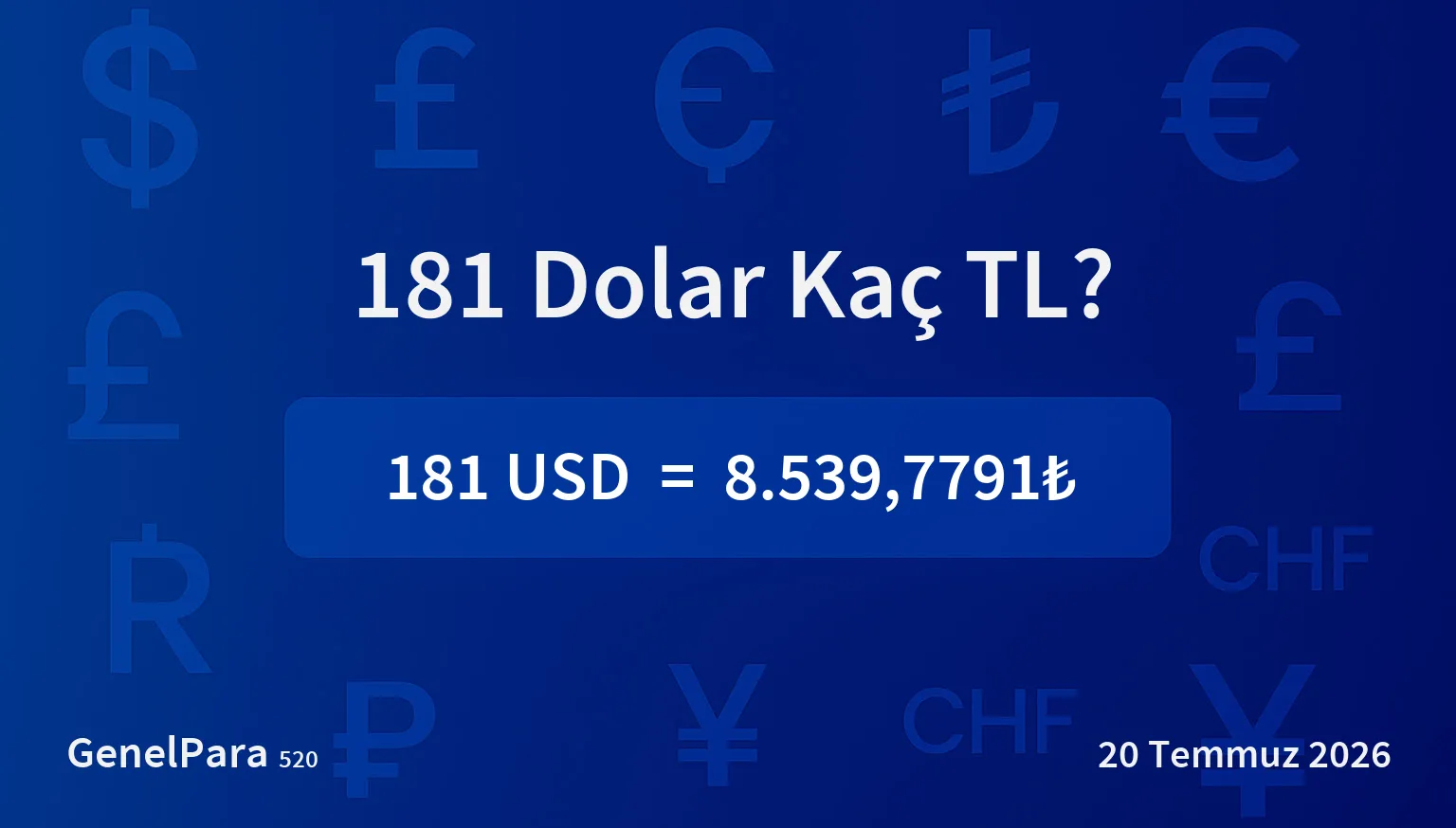 180.63 Dolar Kaç TL?