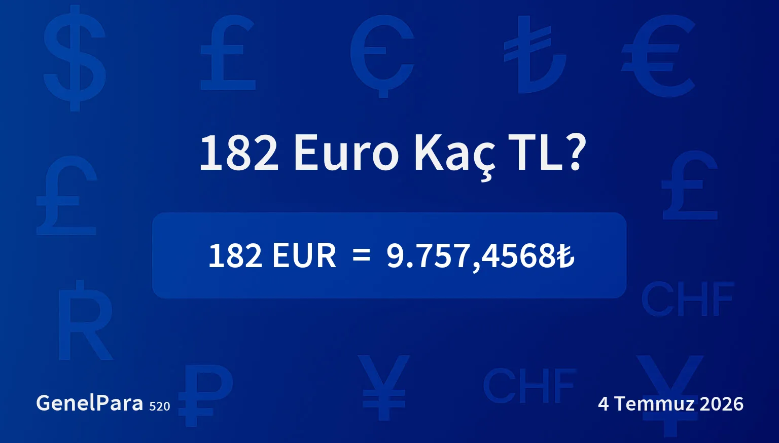 181.63 Euro Kaç TL?