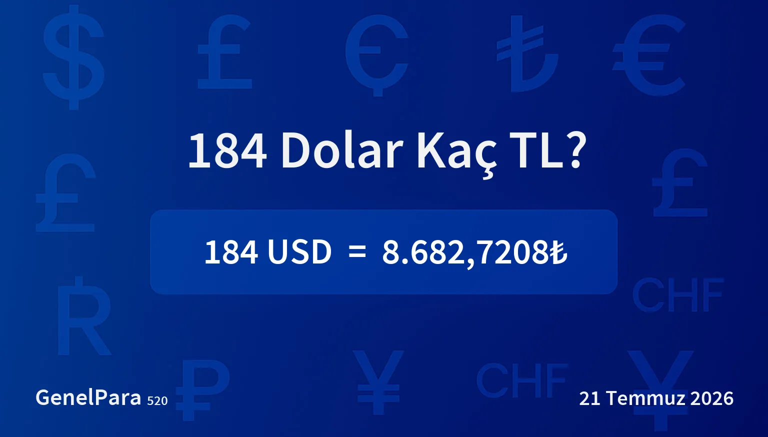 183.92 Dolar Kaç TL?