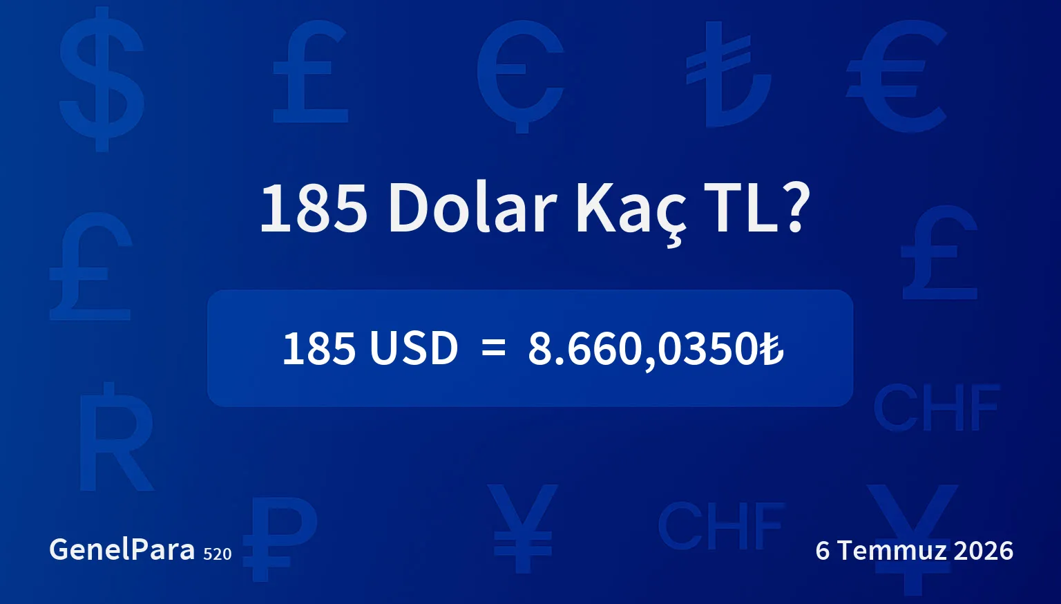 184.93 Dolar Kaç TL?