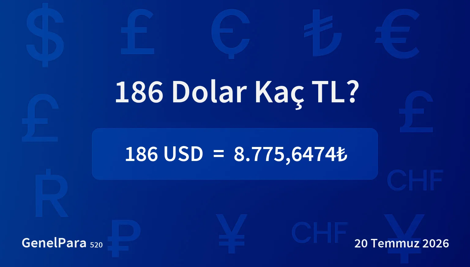 186.13 Dolar Kaç TL?