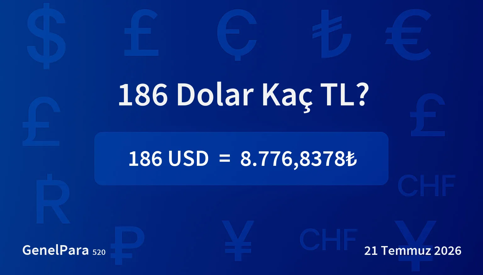 186.06 Dolar Kaç TL?