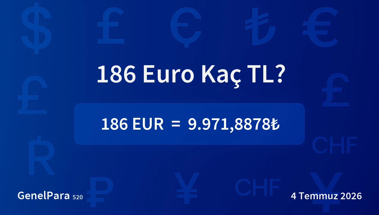 185.79 Euro Kaç TL?