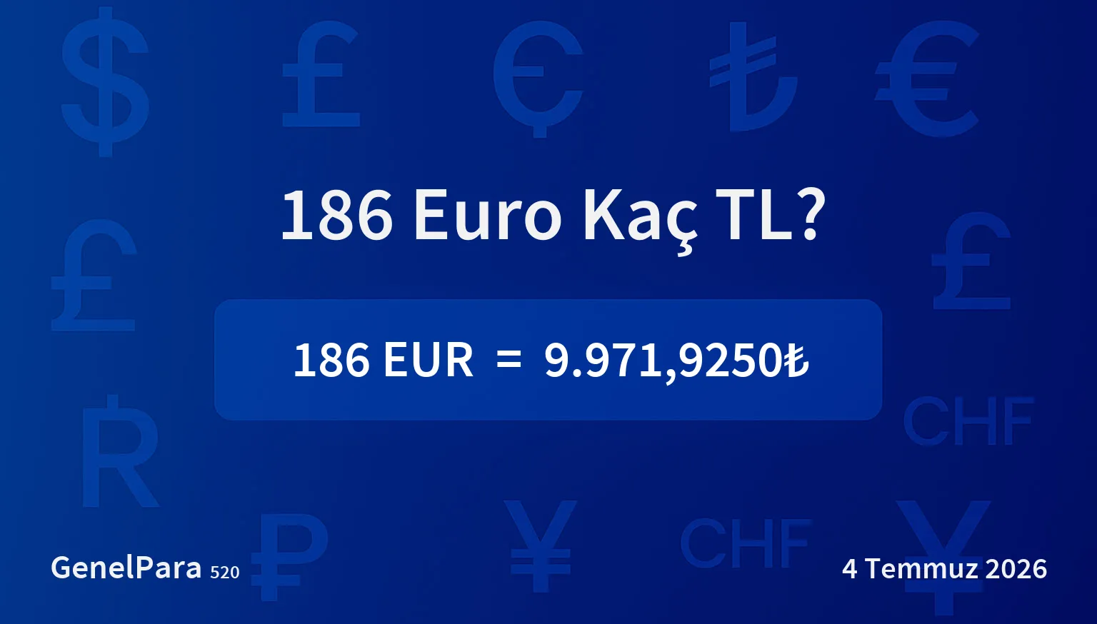 185.55 Euro Kaç TL?