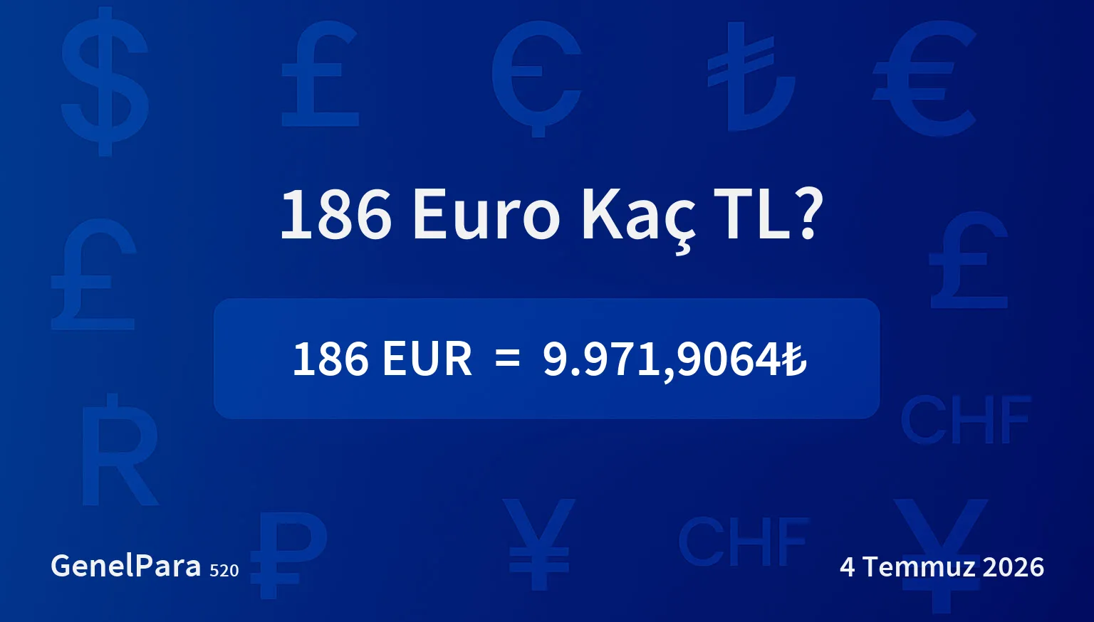 185.72 Euro Kaç TL?