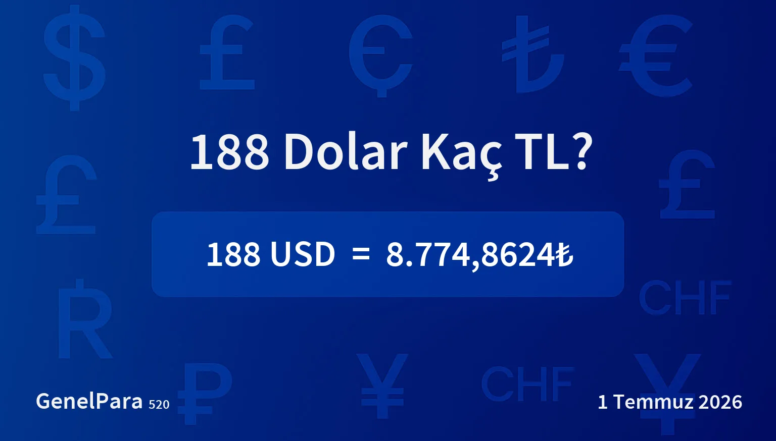 188 Dolar Kaç TL?