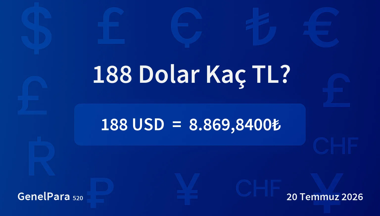 188.44 Dolar Kaç TL?