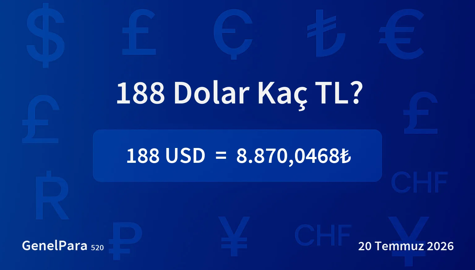 188.27 Dolar Kaç TL?
