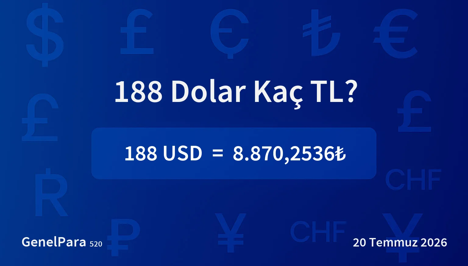 188.36 Dolar Kaç TL?