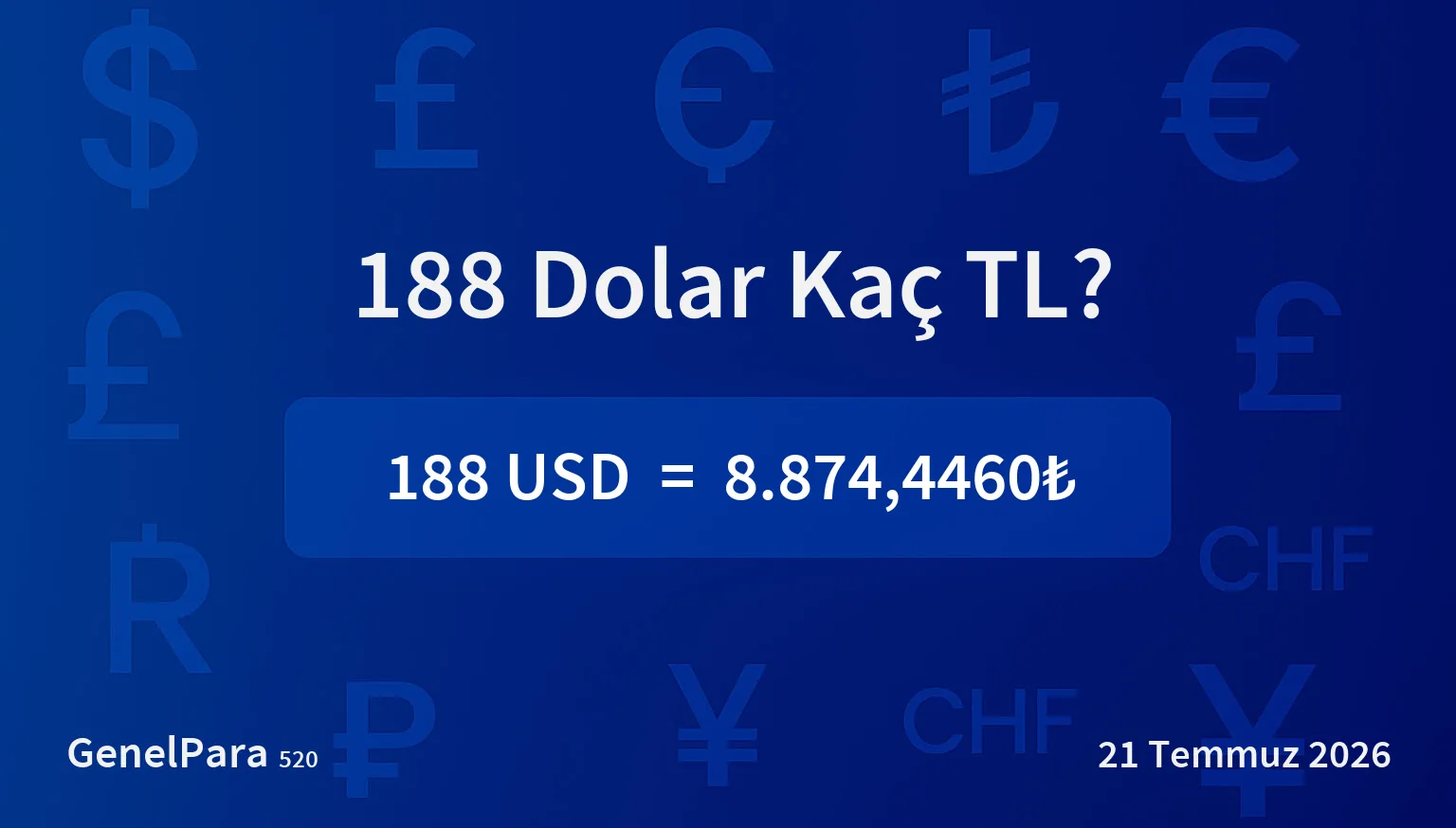 188.42 Dolar Kaç TL?