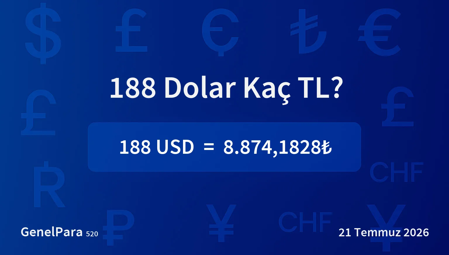 188.49 Dolar Kaç TL?