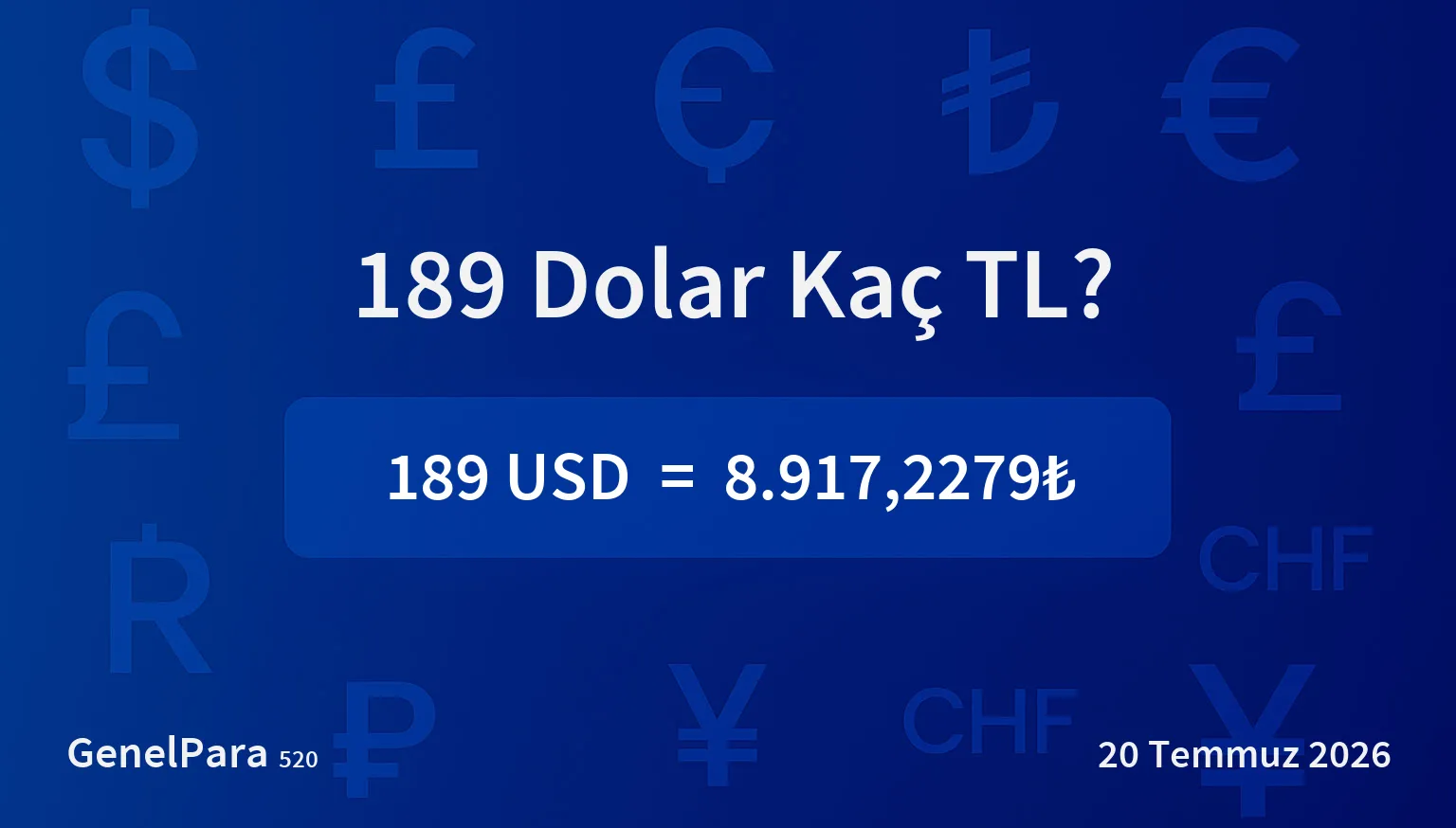189.30 Dolar Kaç TL?