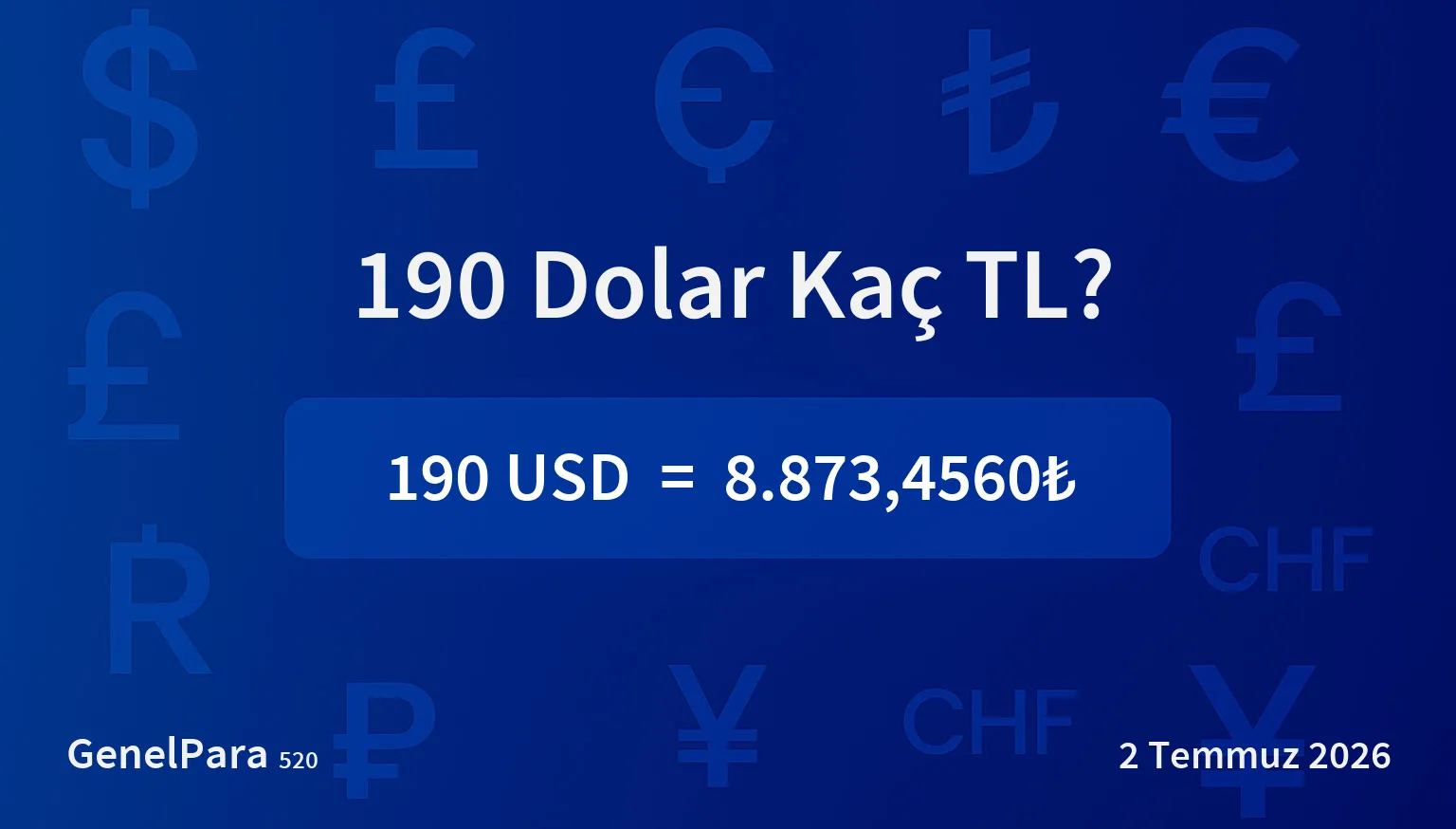 190.41 Dolar Kaç TL?