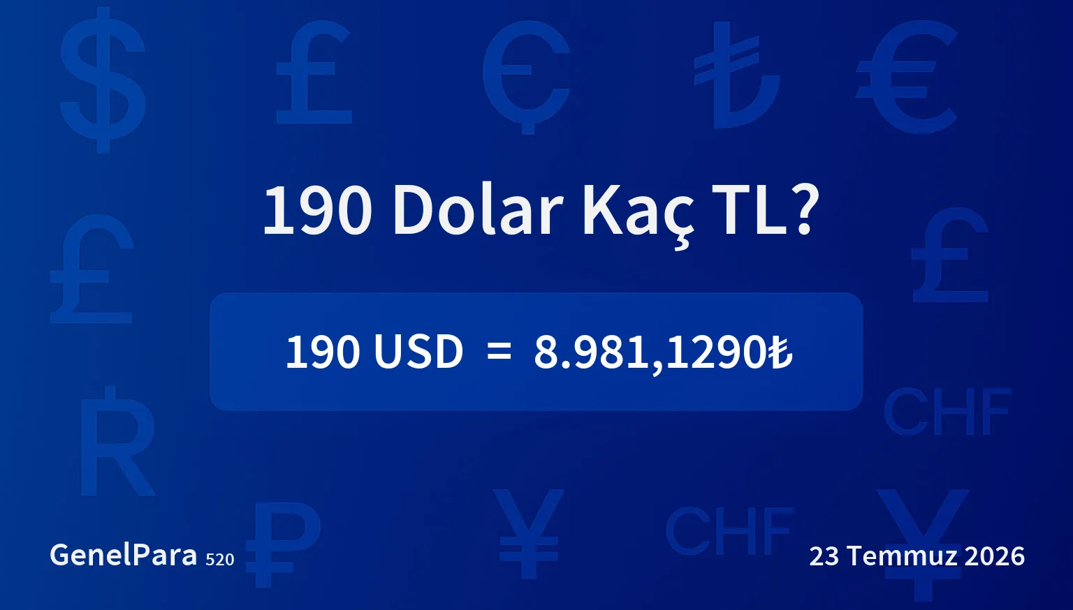 190.34 Dolar Kaç TL?