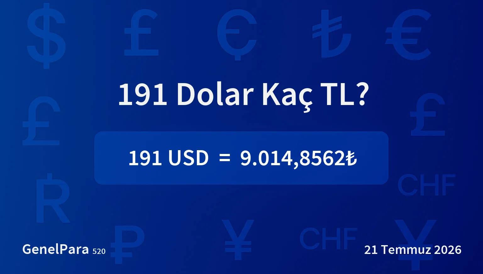 190.95 Dolar Kaç TL?