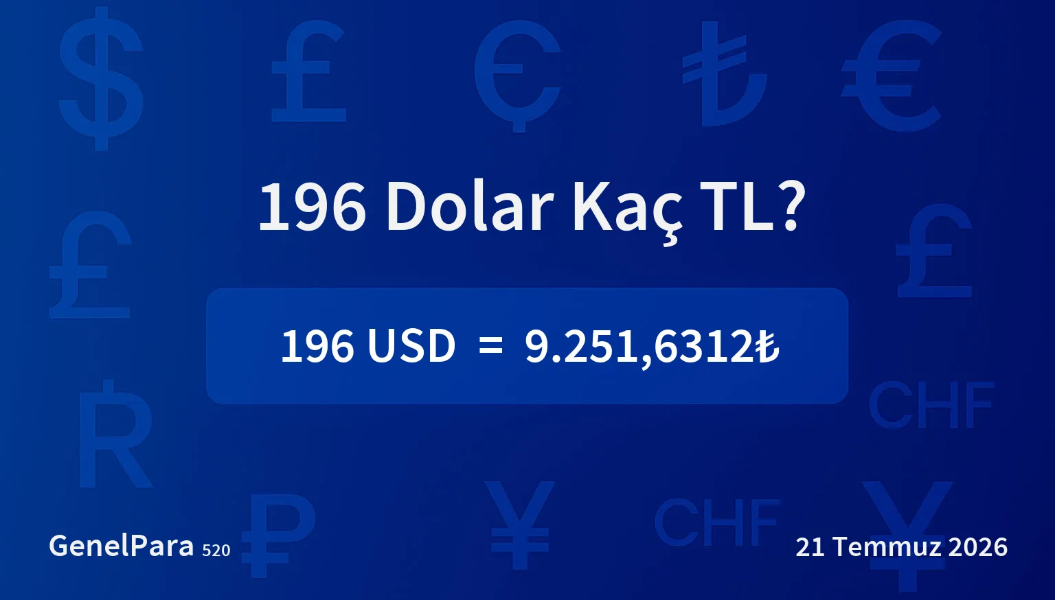 196.17 Dolar Kaç TL?