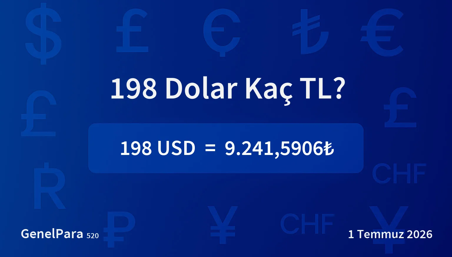 198 Dolar Kaç TL?
