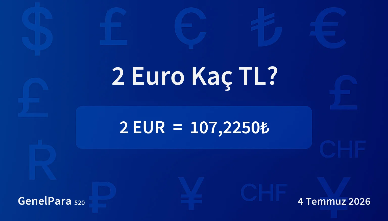 2.05 Euro Kaç TL?