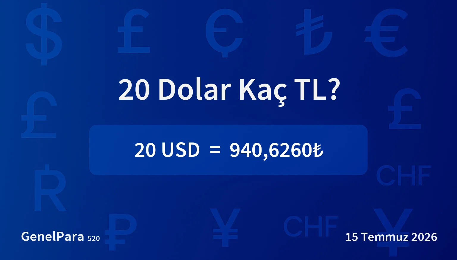 19.50 Dolar Kaç TL?