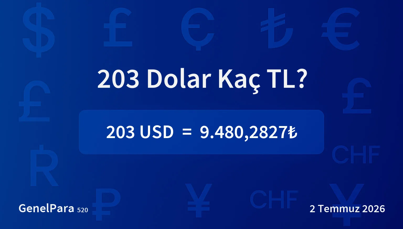 203.33 Dolar Kaç TL?