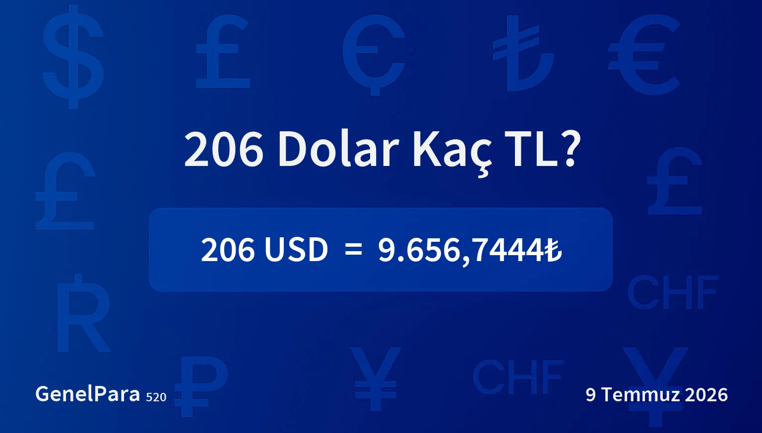 205.99 Dolar Kaç TL?