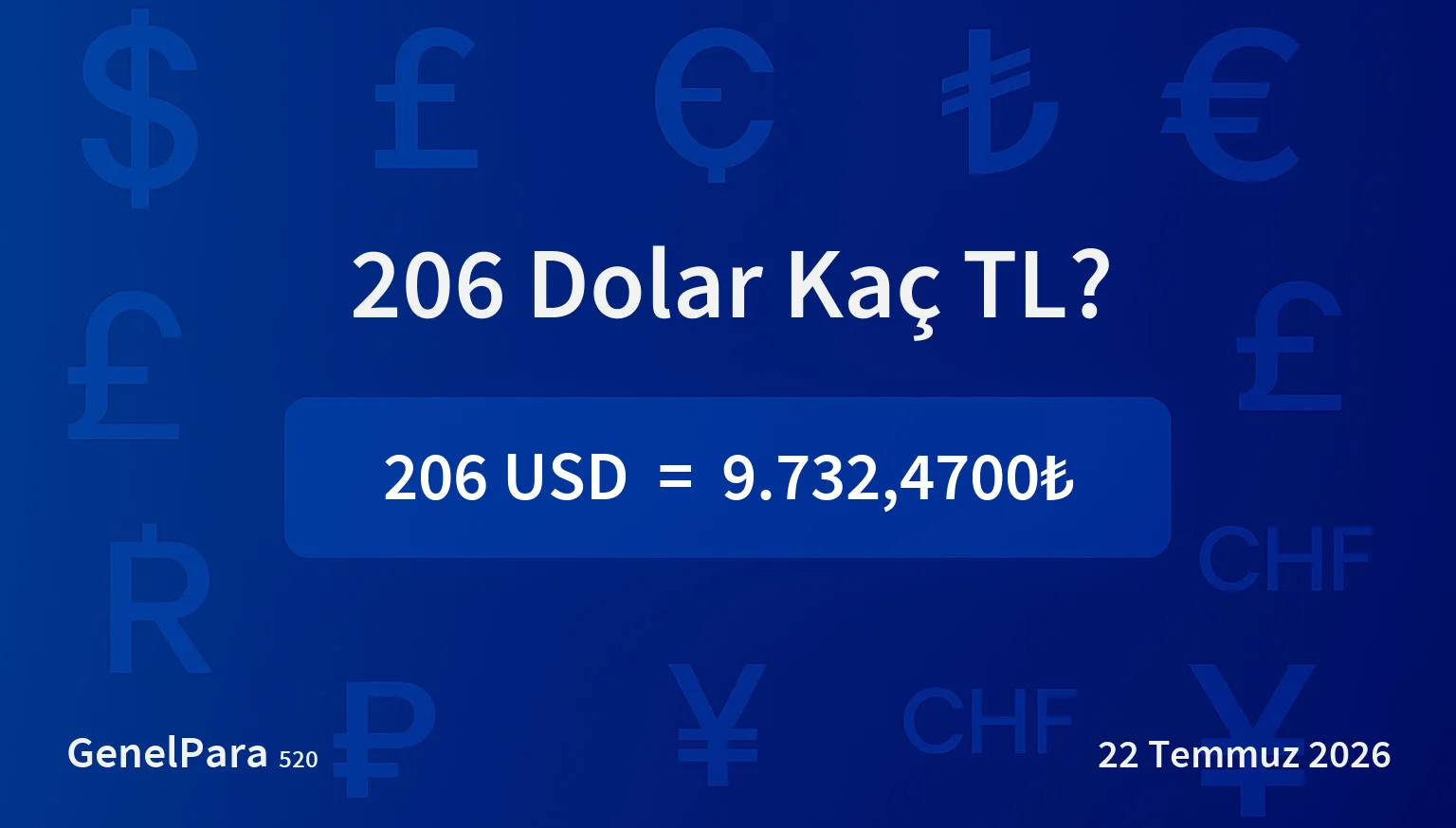 205.91 Dolar Kaç TL?