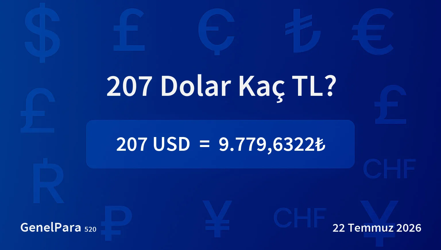 207.15 Dolar Kaç TL?