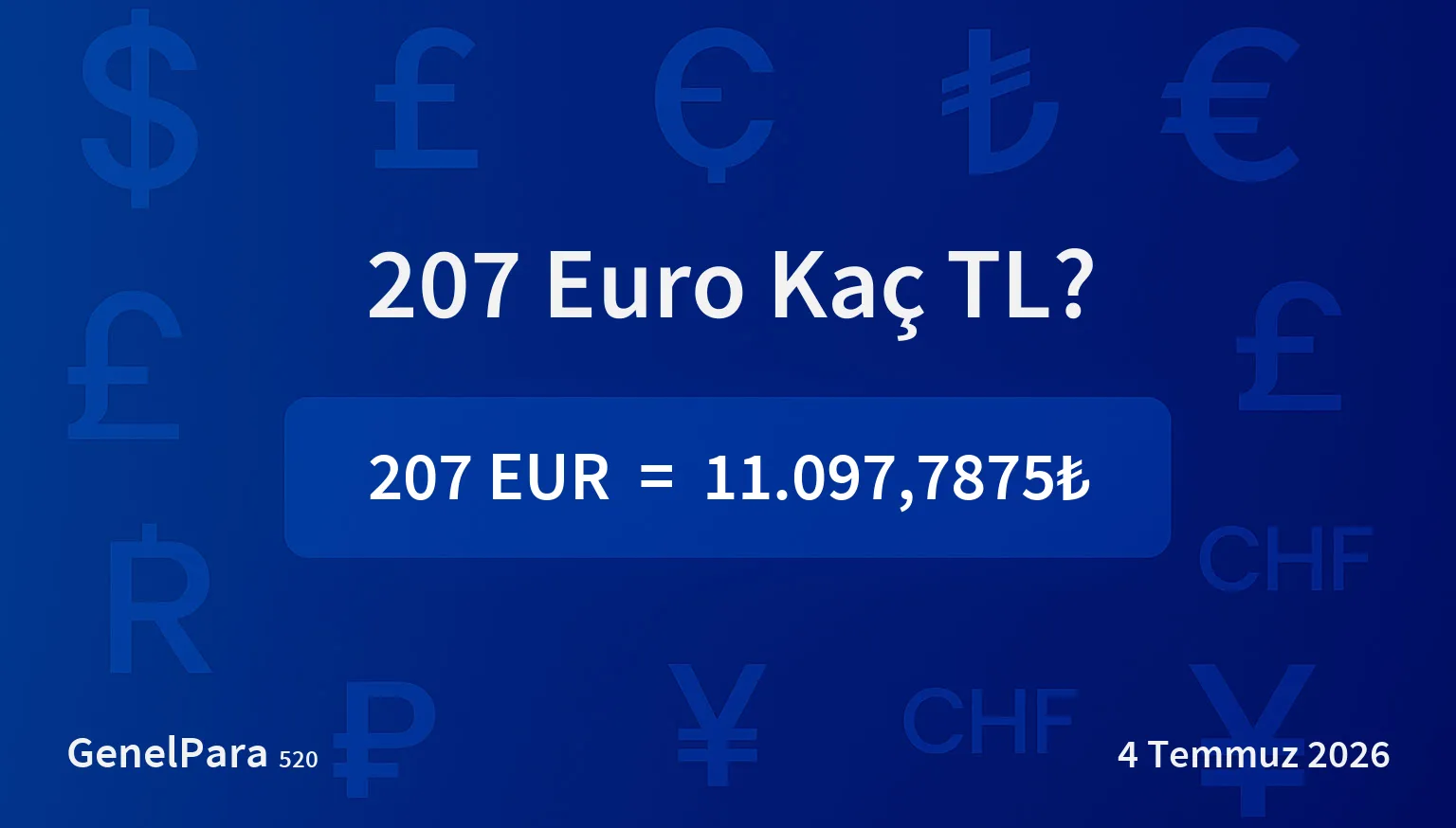 206.88 Euro Kaç TL?