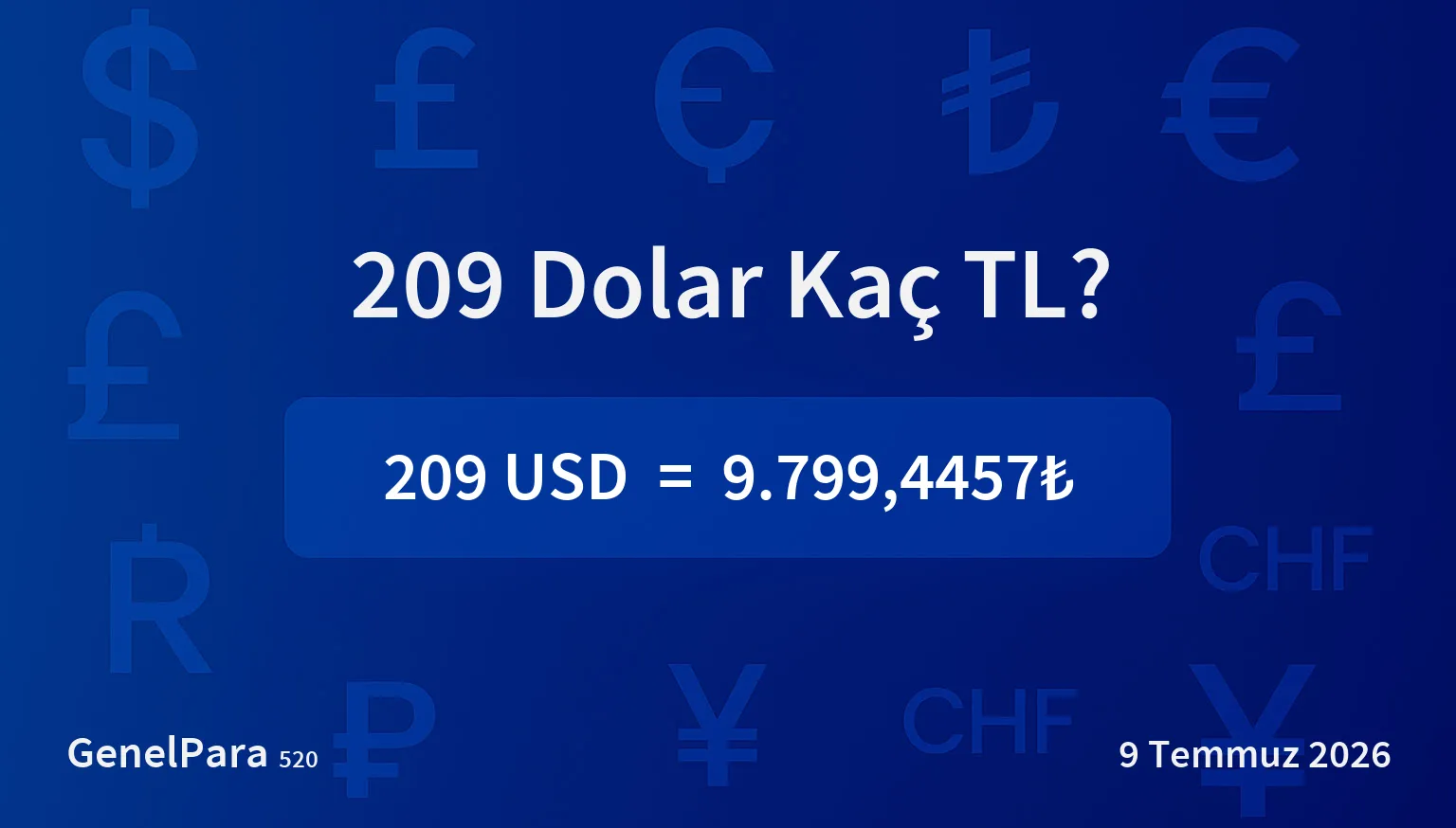 208.50 Dolar Kaç TL?