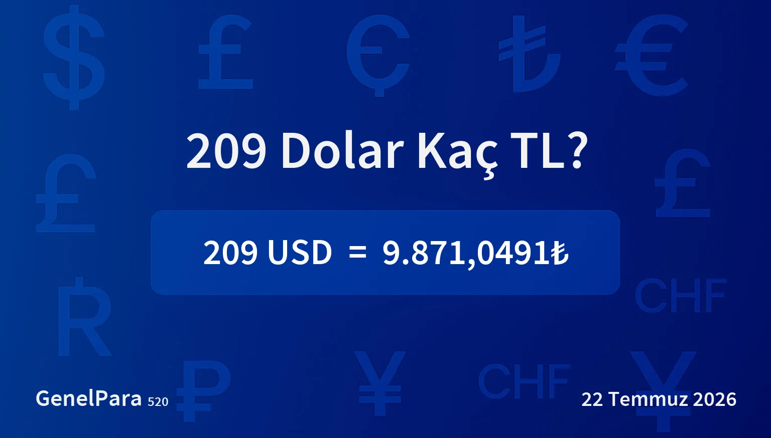 209.26 Dolar Kaç TL?