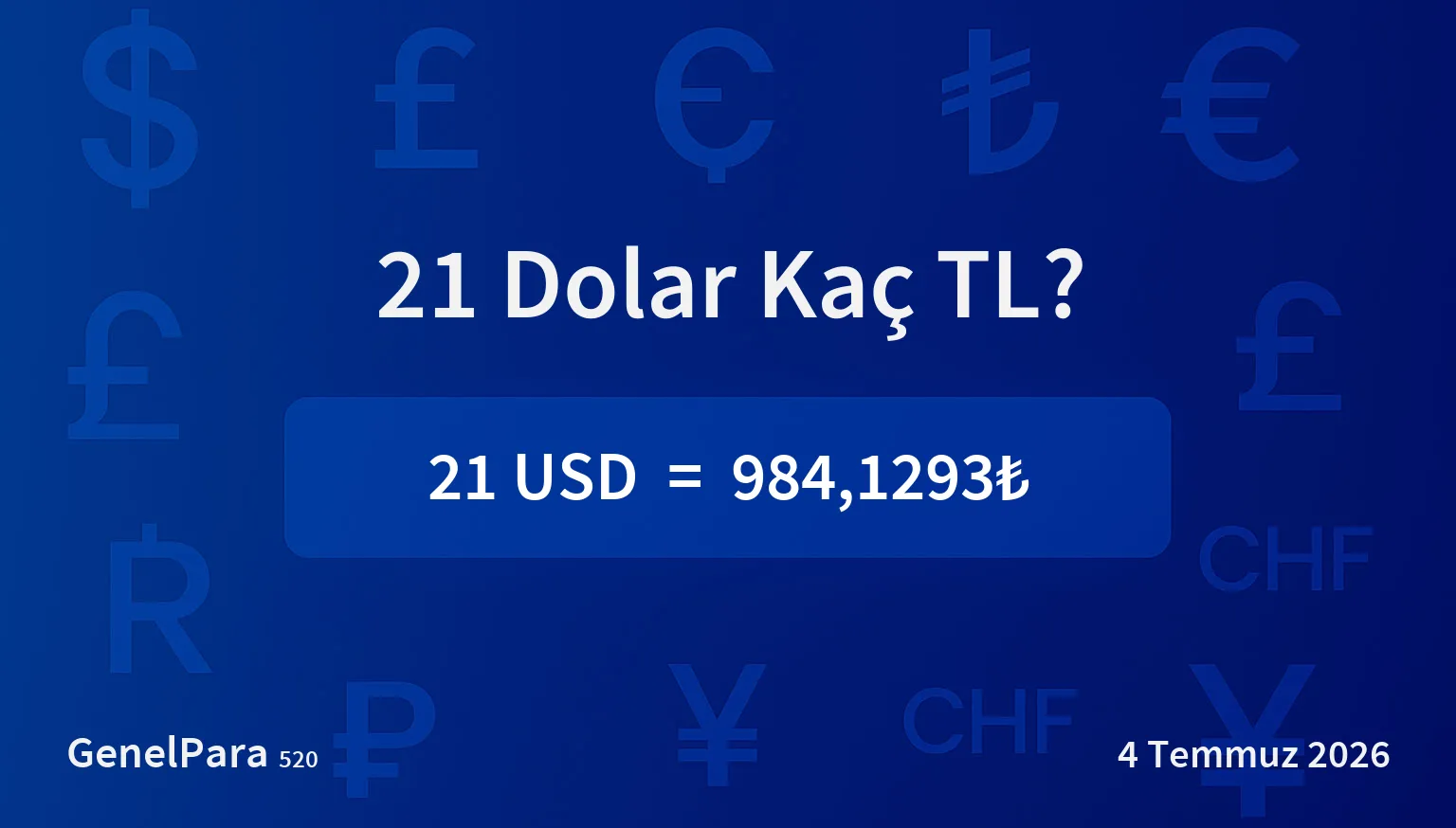 21.35 Dolar Kaç TL?